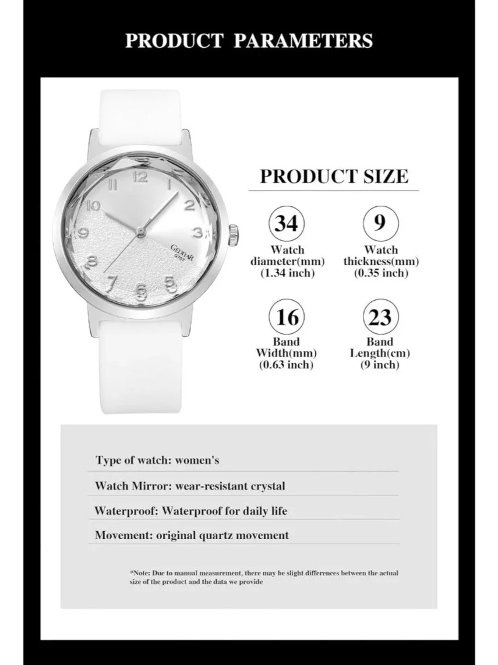 Women's White Analog Quartz Silicone Timepiece Waterproof Casual Wrist Watch